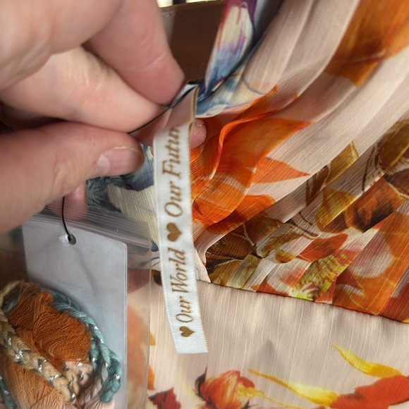 NWT GUESS Gilda Long Floral Sleeveless Maxi Dress Sunset Garden Size Small - Picture 11 of 16